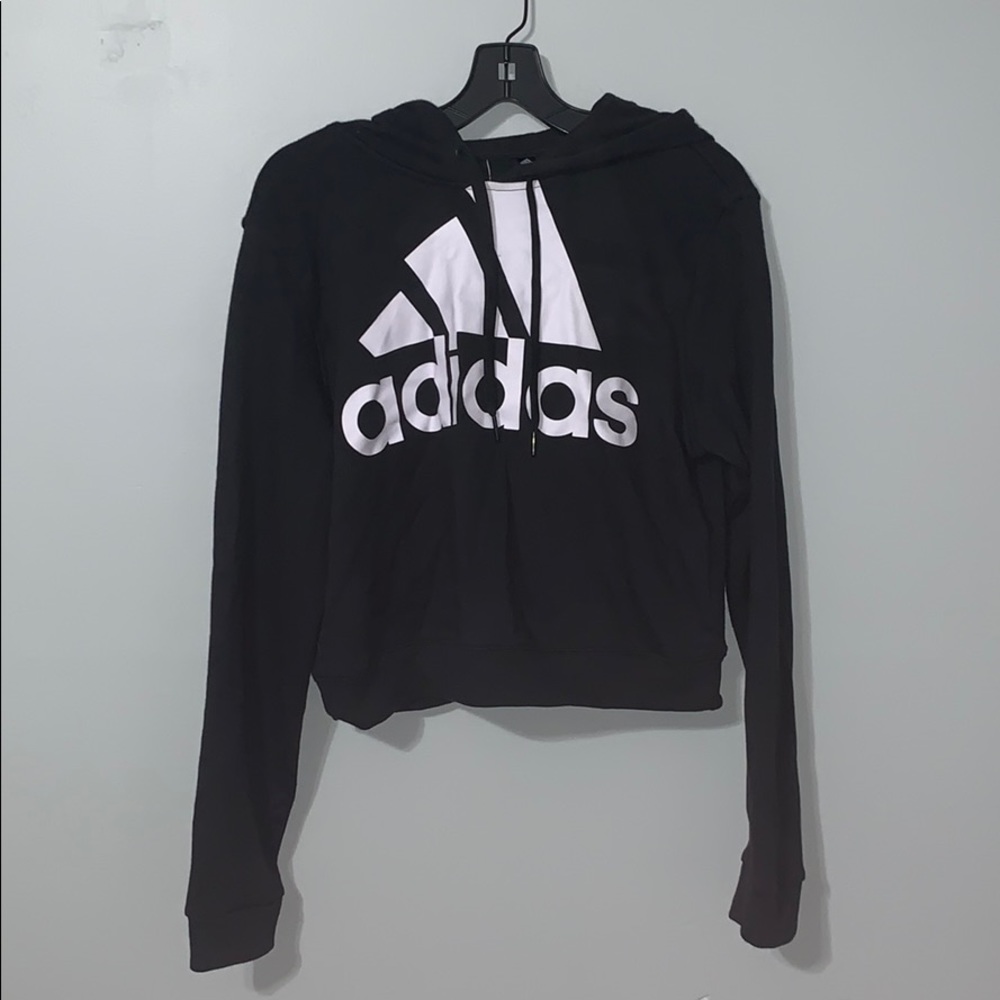 Adidas black crop top